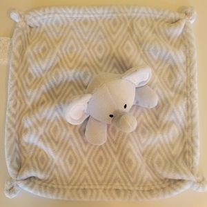 S.L. Home fashions striped blue elephant security blanket